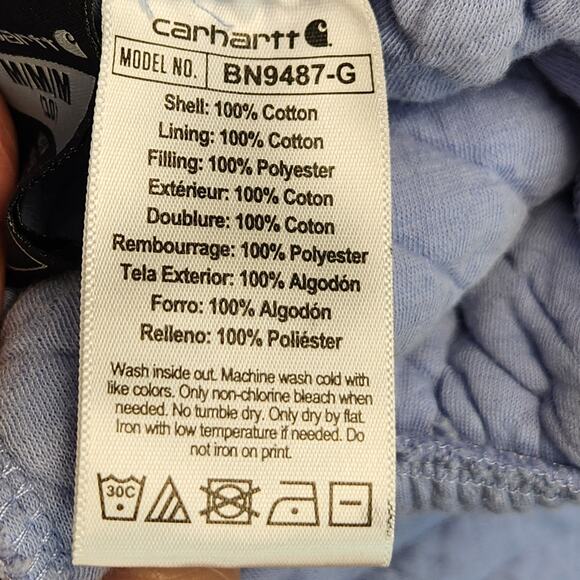 Carhartt Light Blue Qulited Joggers Girl’s Size 10 (M) EUC - Picture 16 of 16